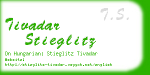 tivadar stieglitz business card